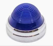 Indicator lens, Torpedo, 1" diameter, threaded,blue                                                                                                                                                                                                            